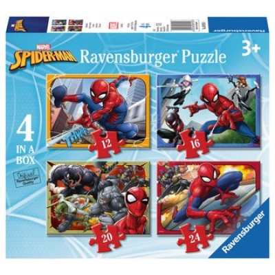 Marvel Spider-Man 4 x 100pc Puzzles Made From Strong Premium Grade Cardboard _UK 