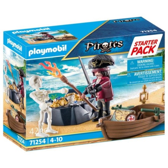 71254 Starter Pack Pirate with Rowing Boat and treasure island.