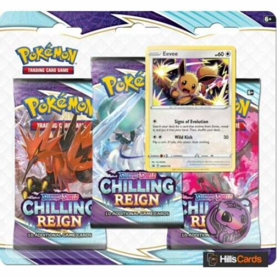Chilling Reign Pokemon Boosters Tripple Pack