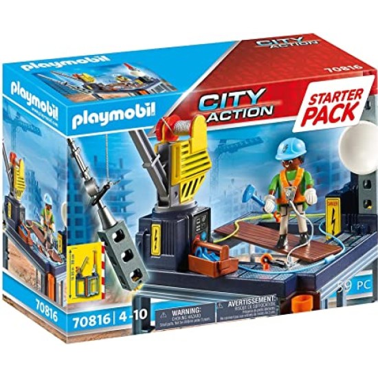 Playmobil City Action Construction Site Starter Pack - 70816 