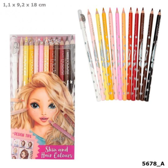 Top Model Coloured Pencil Set (Skin And Hair Colours)